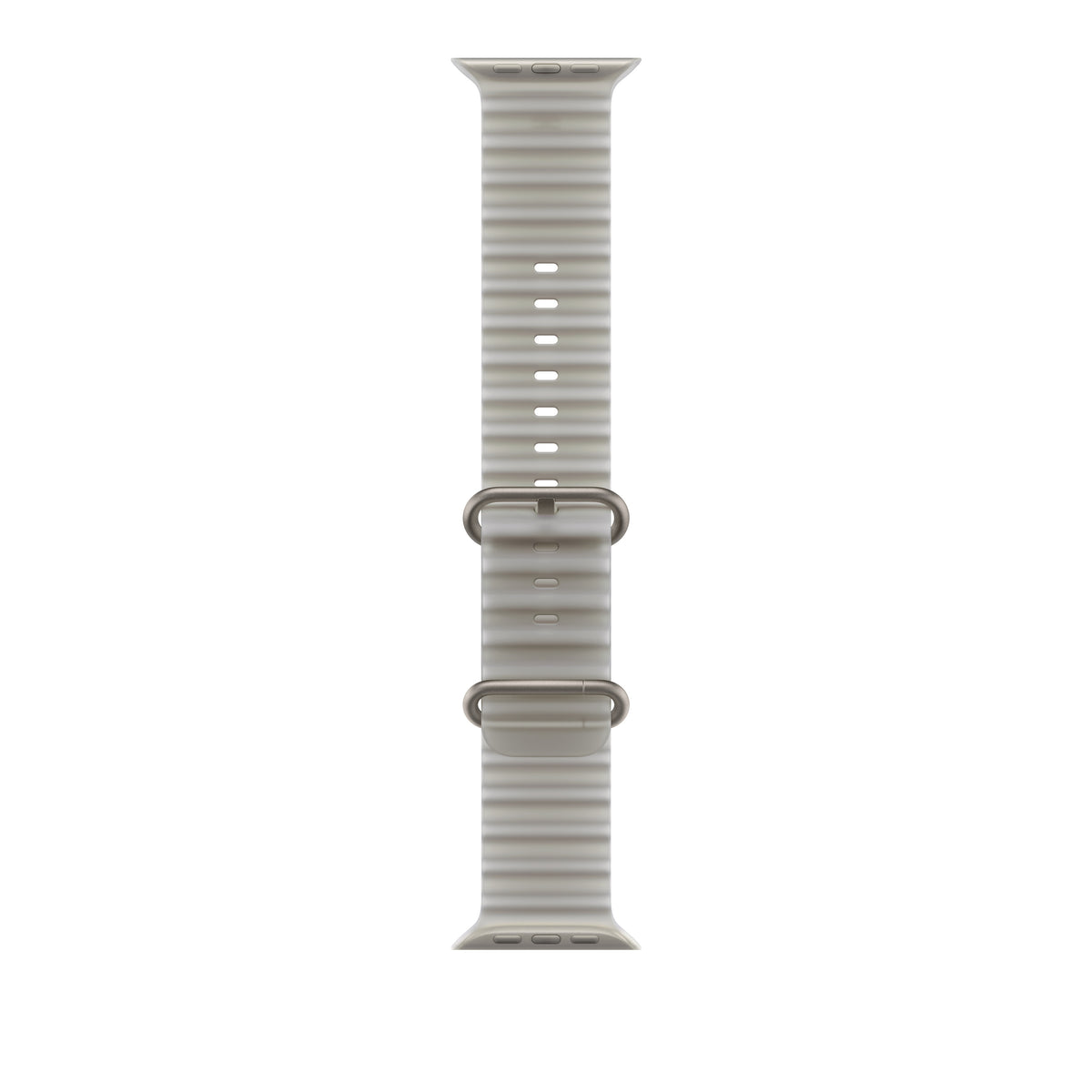 Bracelete Ocean cinzento translúcido de 49 mm - Titânio natural