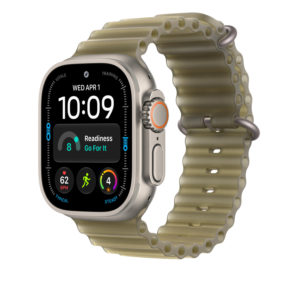 Extensão para Bracelete Ocean Kelp translúcido de 49 mm - Titânio natural