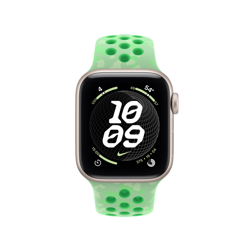 Bracelete desportiva Nike verde Spark de 40 mm - M/L