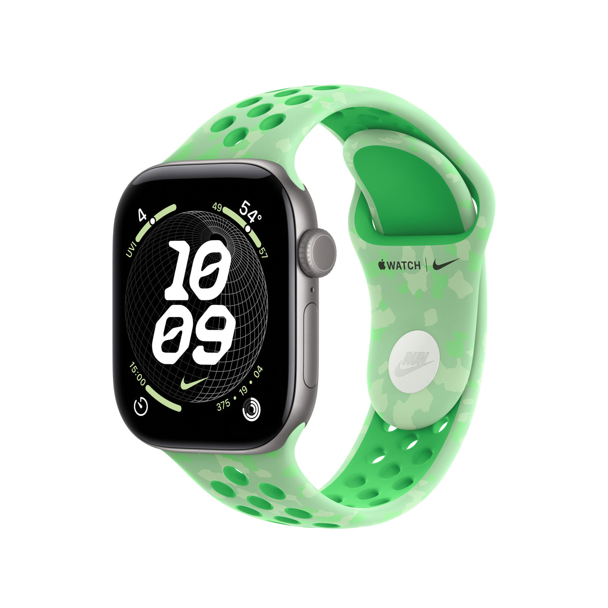 Bracelete desportiva Nike verde Spark de 42 mm - S/M