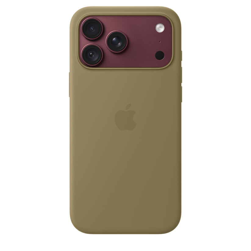 Capa em silicone com MagSafe para iPhone 18 Pro Max – Azeitona