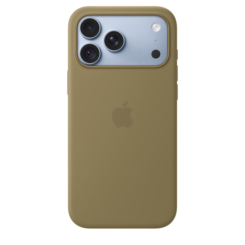 Capa em silicone com MagSafe para iPhone 18 Pro Max – Azeitona