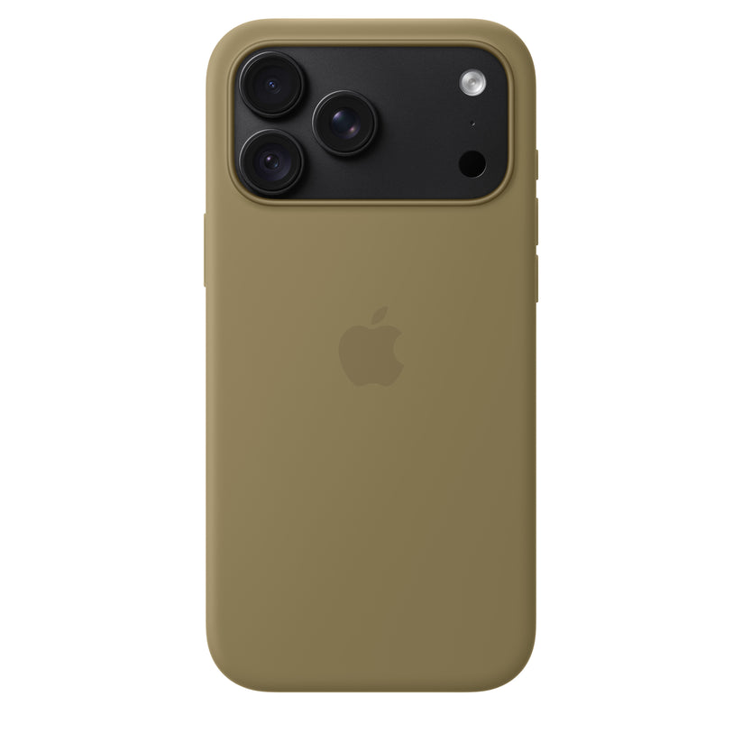 Capa em silicone com MagSafe para iPhone 18 Pro Max – Azeitona