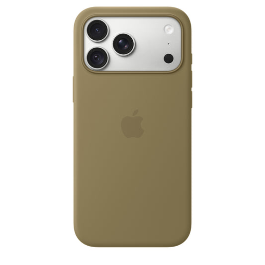 Capa em silicone com MagSafe para iPhone 18 Pro Max – Azeitona