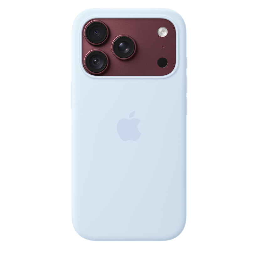 Capa em silicone com MagSafe para iPhone 18 Pro ‑ Azul fresco