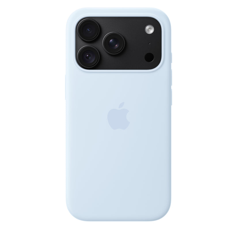 Capa em silicone com MagSafe para iPhone 18 Pro ‑ Azul fresco