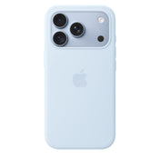 Capa em silicone com MagSafe para iPhone 18 Pro ‑ Azul fresco