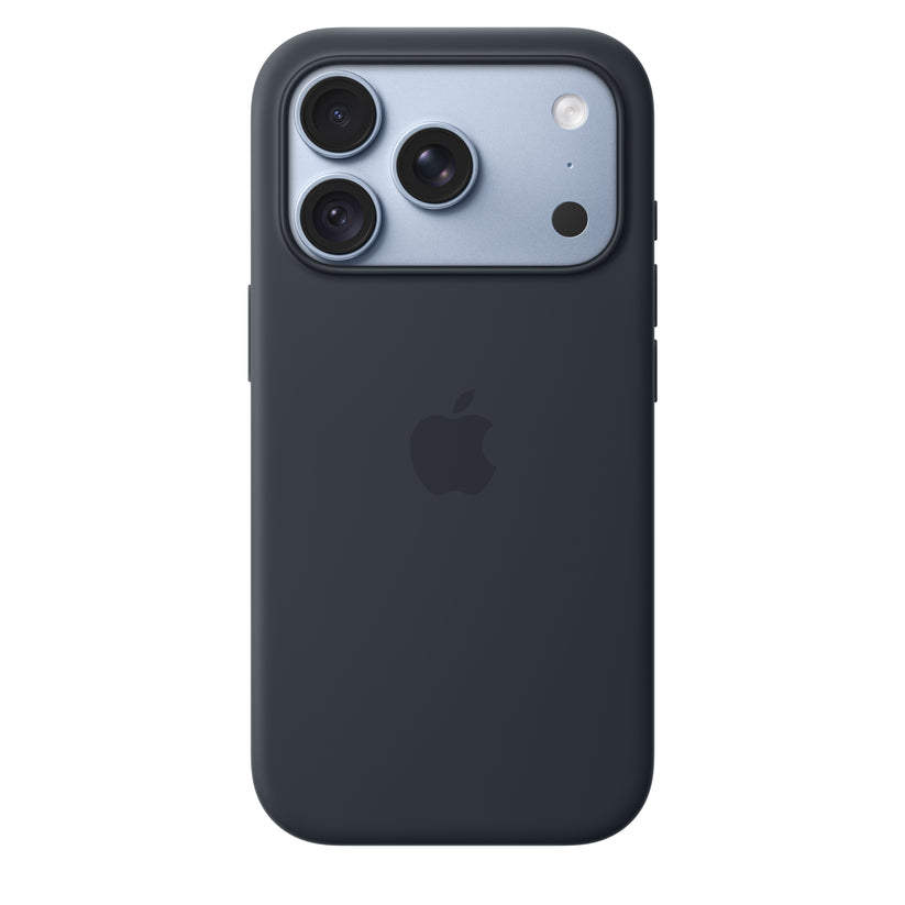 Capa em silicone com MagSafe para iPhone 18 Pro ‑ Azul Navy