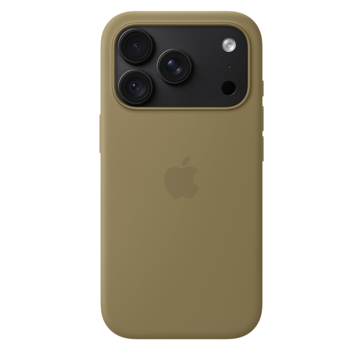 Capa em silicone com MagSafe para iPhone 18 Pro – Azeitona