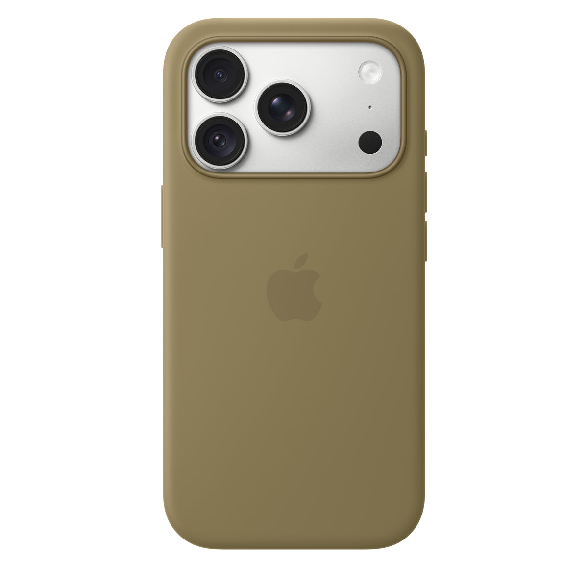 Capa em silicone com MagSafe para iPhone 18 Pro – Azeitona