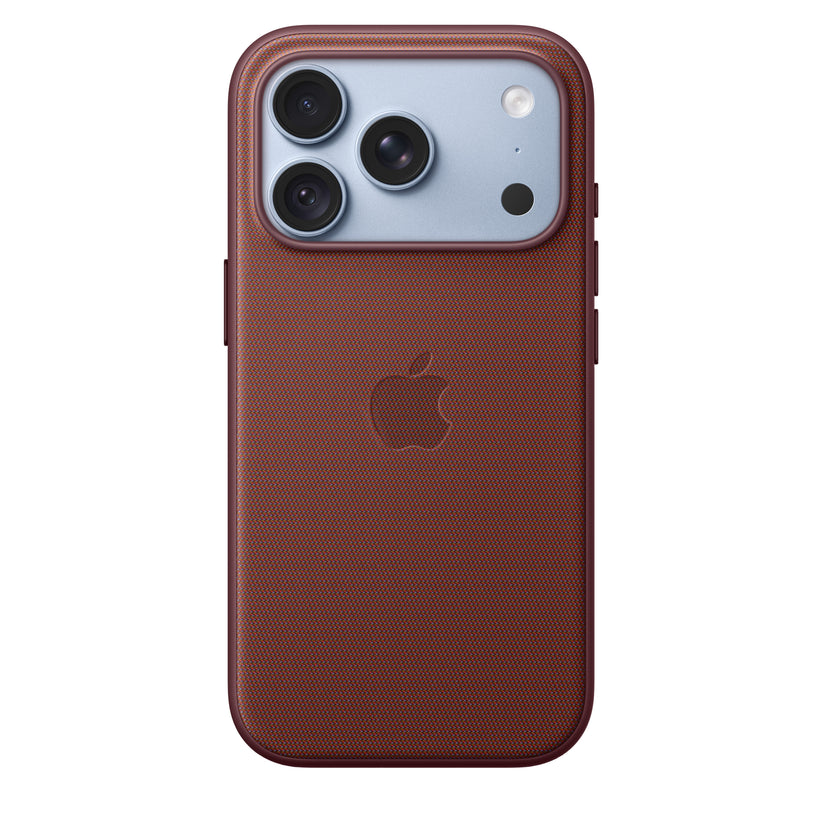 Capa em tecido TechWoven com MagSafe para iPhone 18 Pro – Bordô