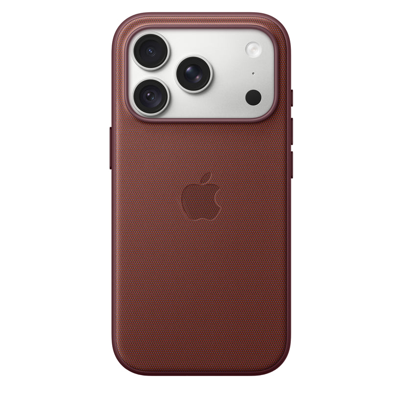Capa em tecido TechWoven com MagSafe para iPhone 18 Pro – Bordô