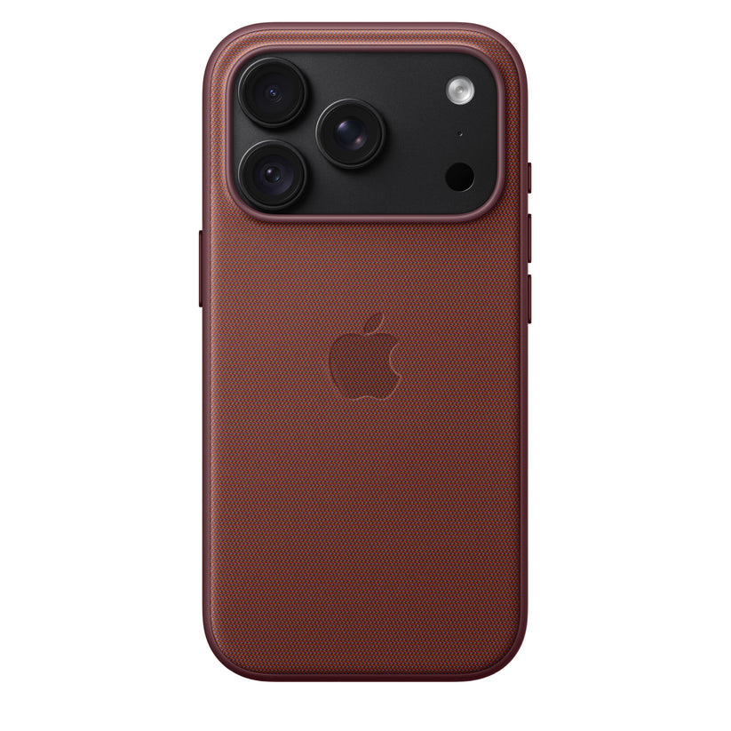 Capa em tecido TechWoven com MagSafe para iPhone 18 Pro – Bordô