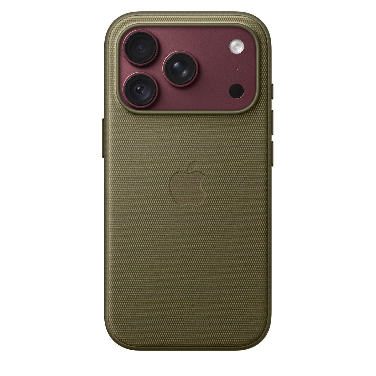 Capa em tecido TechWoven com MagSafe para iPhone 18 Pro – Azeitona
