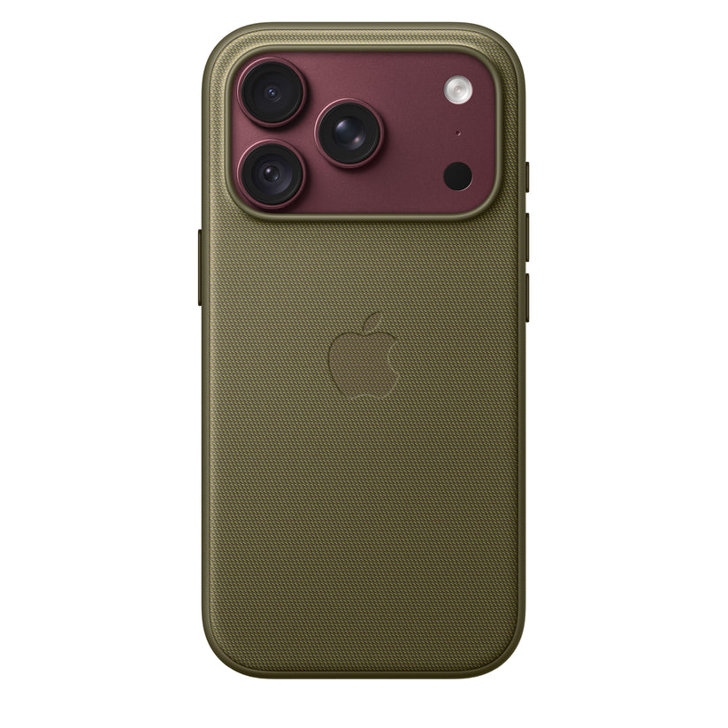 Capa em tecido TechWoven com MagSafe para iPhone 18 Pro – Azeitona