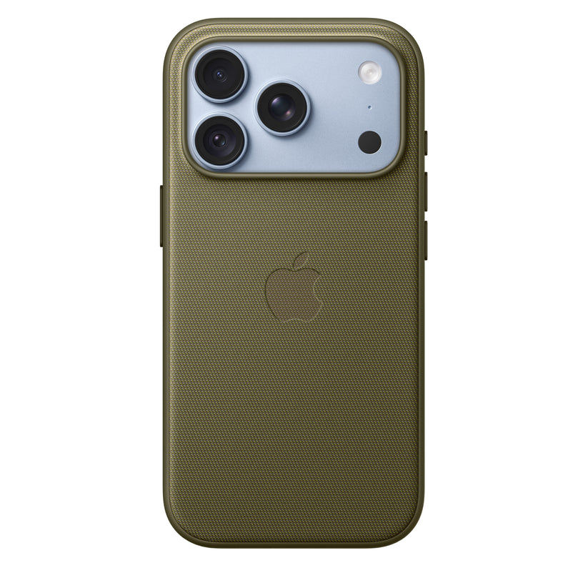 Capa em tecido TechWoven com MagSafe para iPhone 18 Pro – Azeitona
