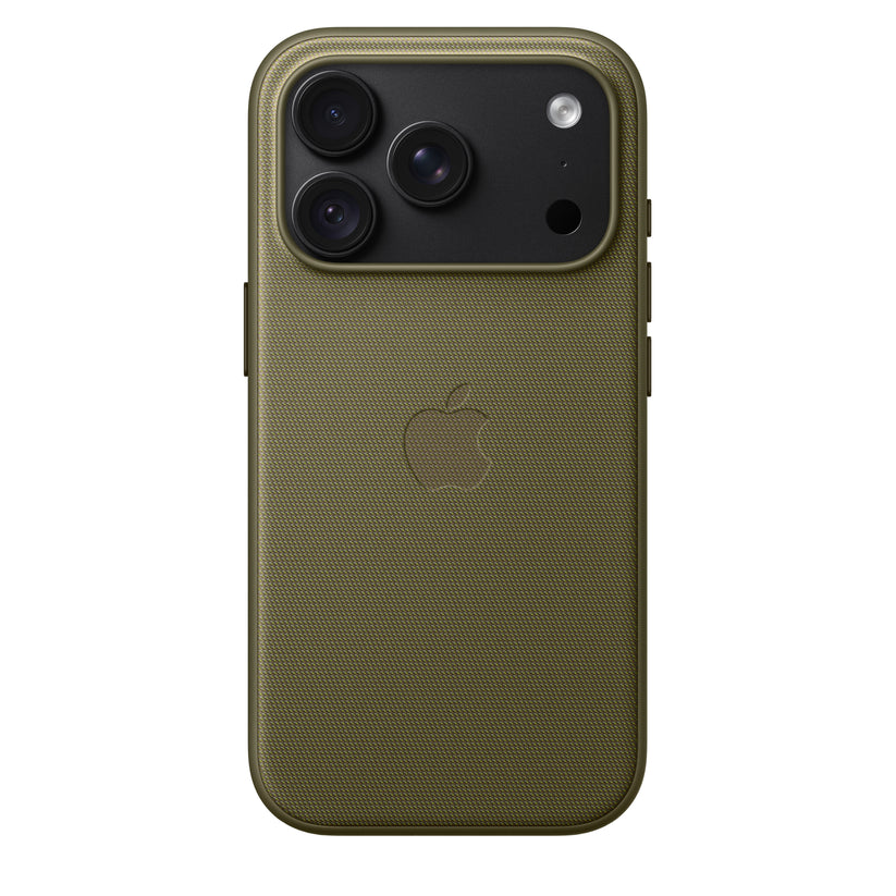 Capa em tecido TechWoven com MagSafe para iPhone 18 Pro – Azeitona