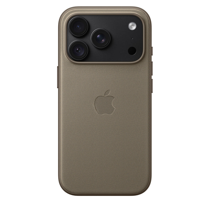 Capa em tecido TechWoven com MagSafe para iPhone 18 Pro – Castanho‑toupeira