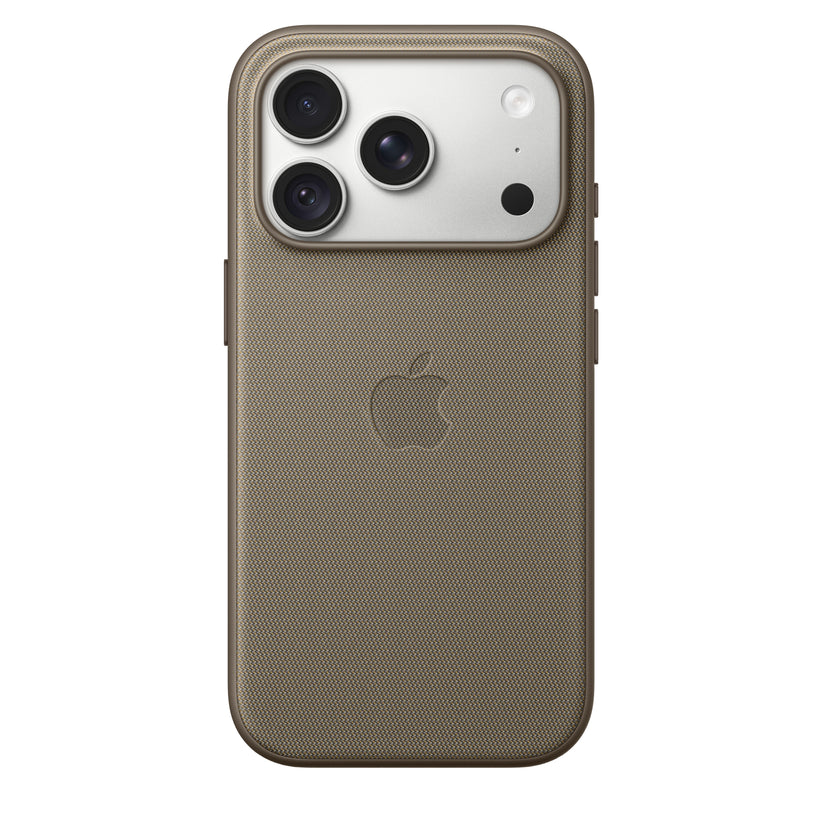Capa em tecido TechWoven com MagSafe para iPhone 18 Pro – Castanho‑toupeira