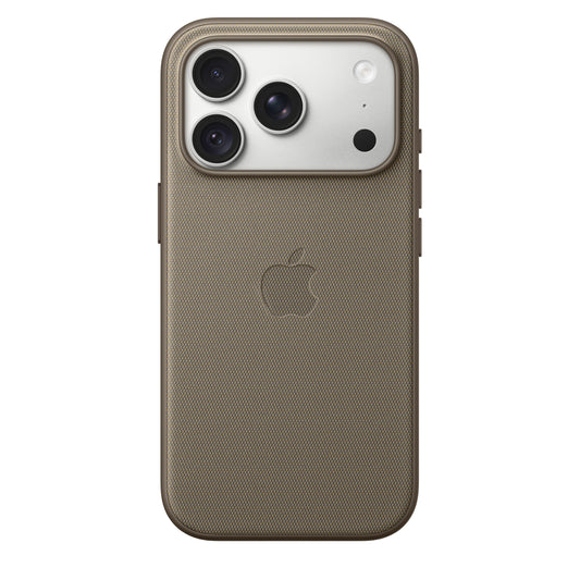 Capa em tecido TechWoven com MagSafe para iPhone 18 Pro – Castanho‑toupeira