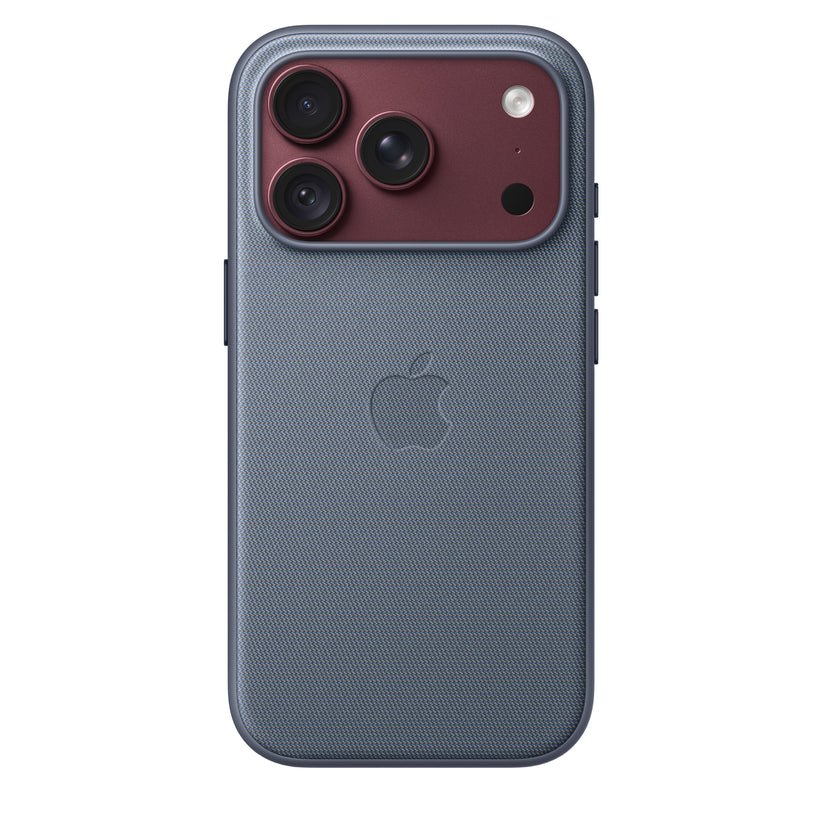 Capa em tecido TechWoven com MagSafe para iPhone 18 Pro – Azul cambraia