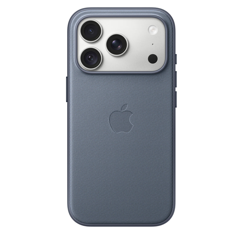 Capa em tecido TechWoven com MagSafe para iPhone 18 Pro – Azul cambraia