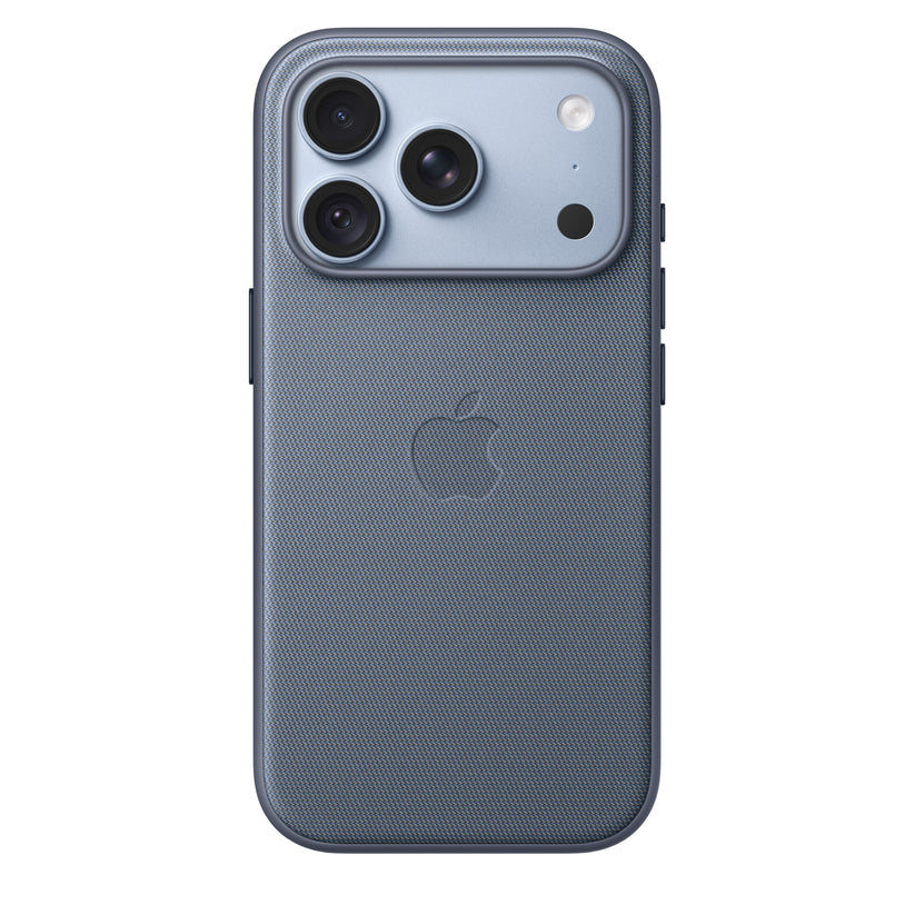 Capa em tecido TechWoven com MagSafe para iPhone 18 Pro – Azul cambraia