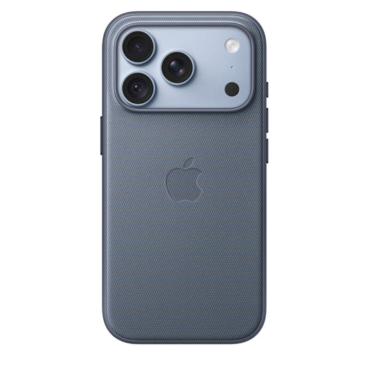 Capa em tecido TechWoven com MagSafe para iPhone 18 Pro – Azul cambraia