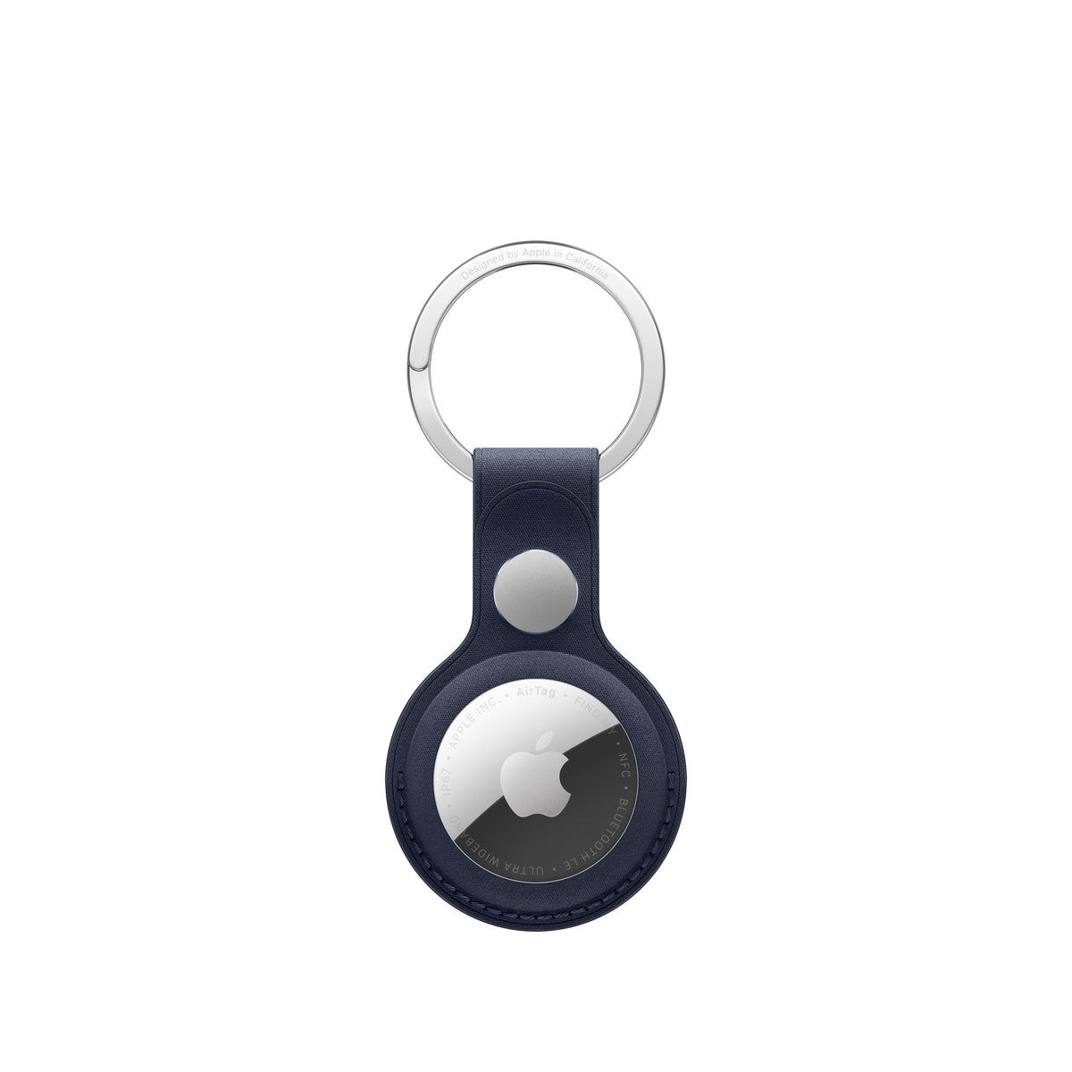 Porta‑chaves em tecido FineWoven para AirTag - Azul navy
