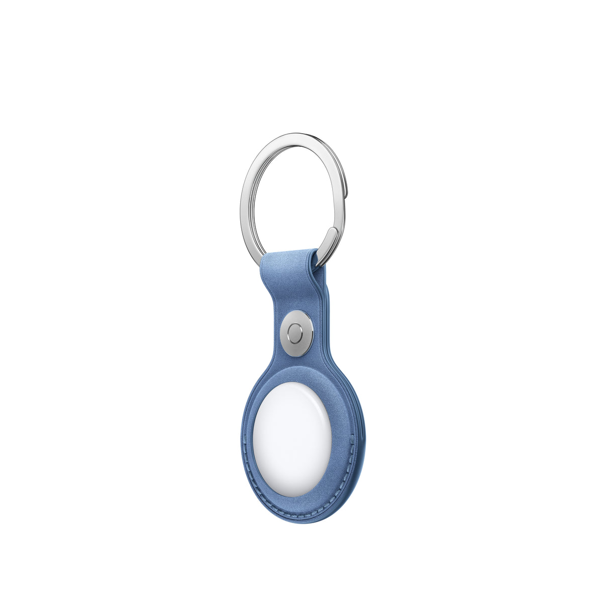 Porta‑chaves em tecido FineWoven para AirTag – Azul silvestre