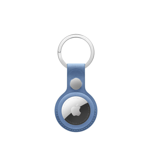 Porta‑chaves em tecido FineWoven para AirTag – Azul silvestre