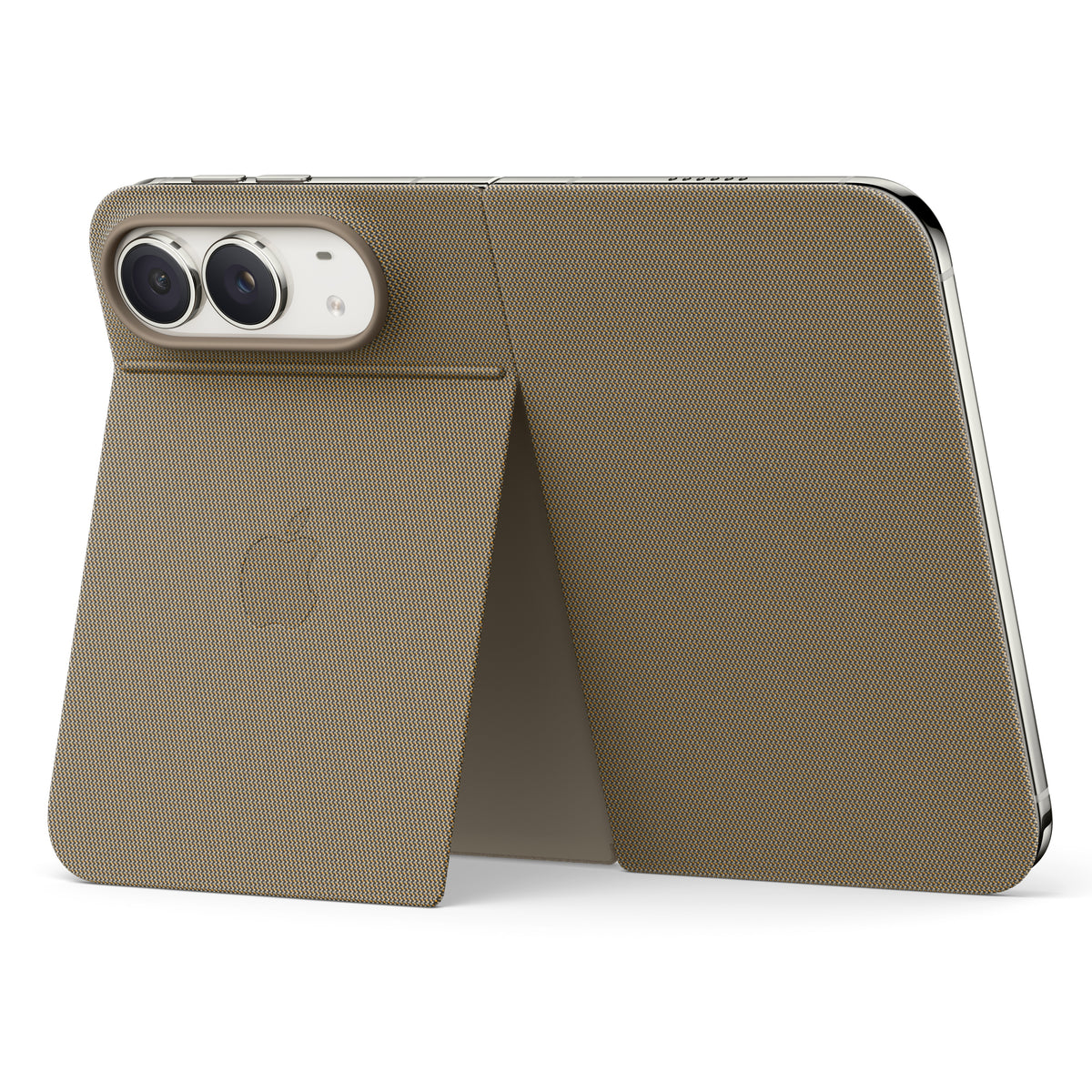 Folio para iPhone Duo com suporte - Castanho‑toupeira