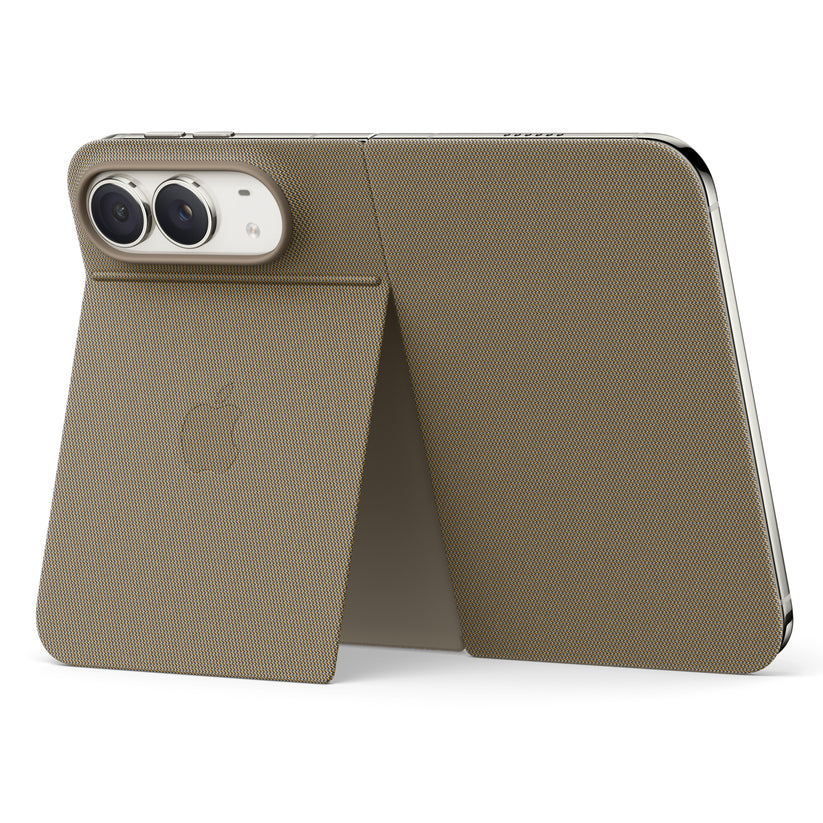 Folio para iPhone Duo com suporte - Castanho‑toupeira