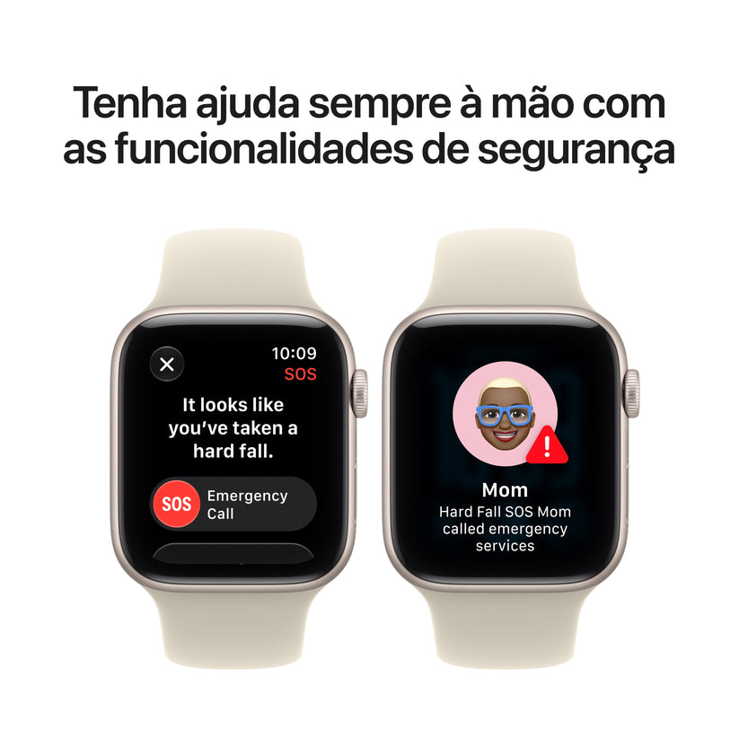 Apple Watch SE 3 GPS + Cellular, caixa em alumínio meia‑noite de 44 mm com Bracelete desportiva azul Navy - M/L