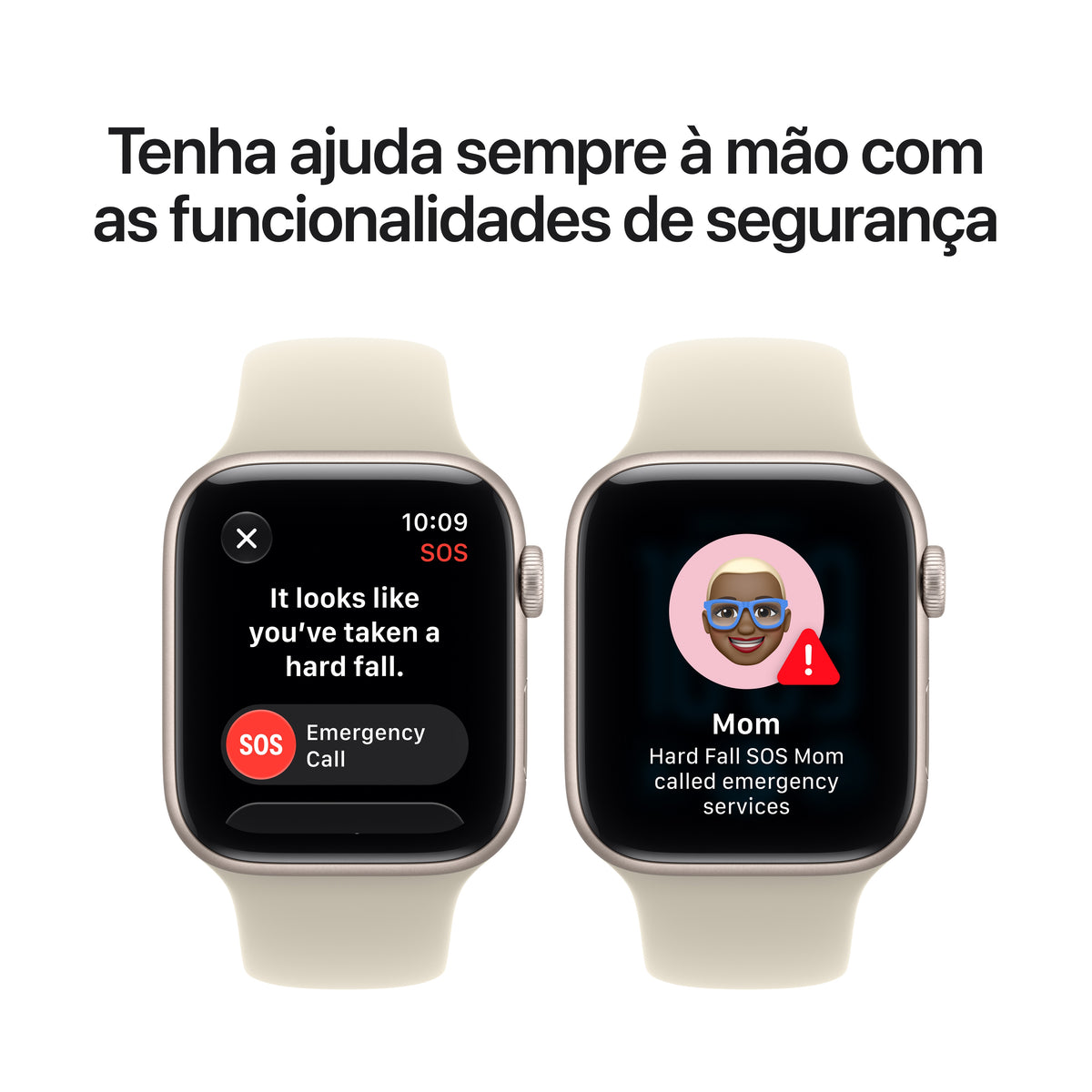 Apple Watch SE 3 GPS + Cellular, caixa em alumínio luz das estrelas de 44 mm com Bracelete desportiva areia - S/M