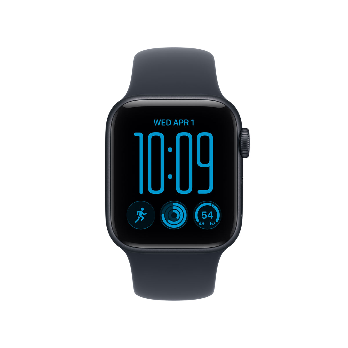 Apple Watch SE 3 GPS + Cellular, caixa em alumínio meia‑noite de 40 mm com Bracelete desportiva azul Navy - S/M