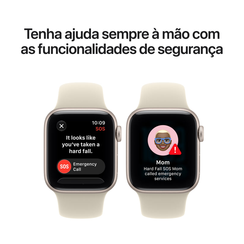 Apple Watch SE 3 GPS + Cellular, caixa em alumínio meia‑noite de 40 mm com Bracelete desportiva azul Navy - S/M
