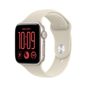 Apple Watch SE 3 GPS, caixa em alumínio luz das estrelas de 44 mm com Bracelete desportiva areia - M/L