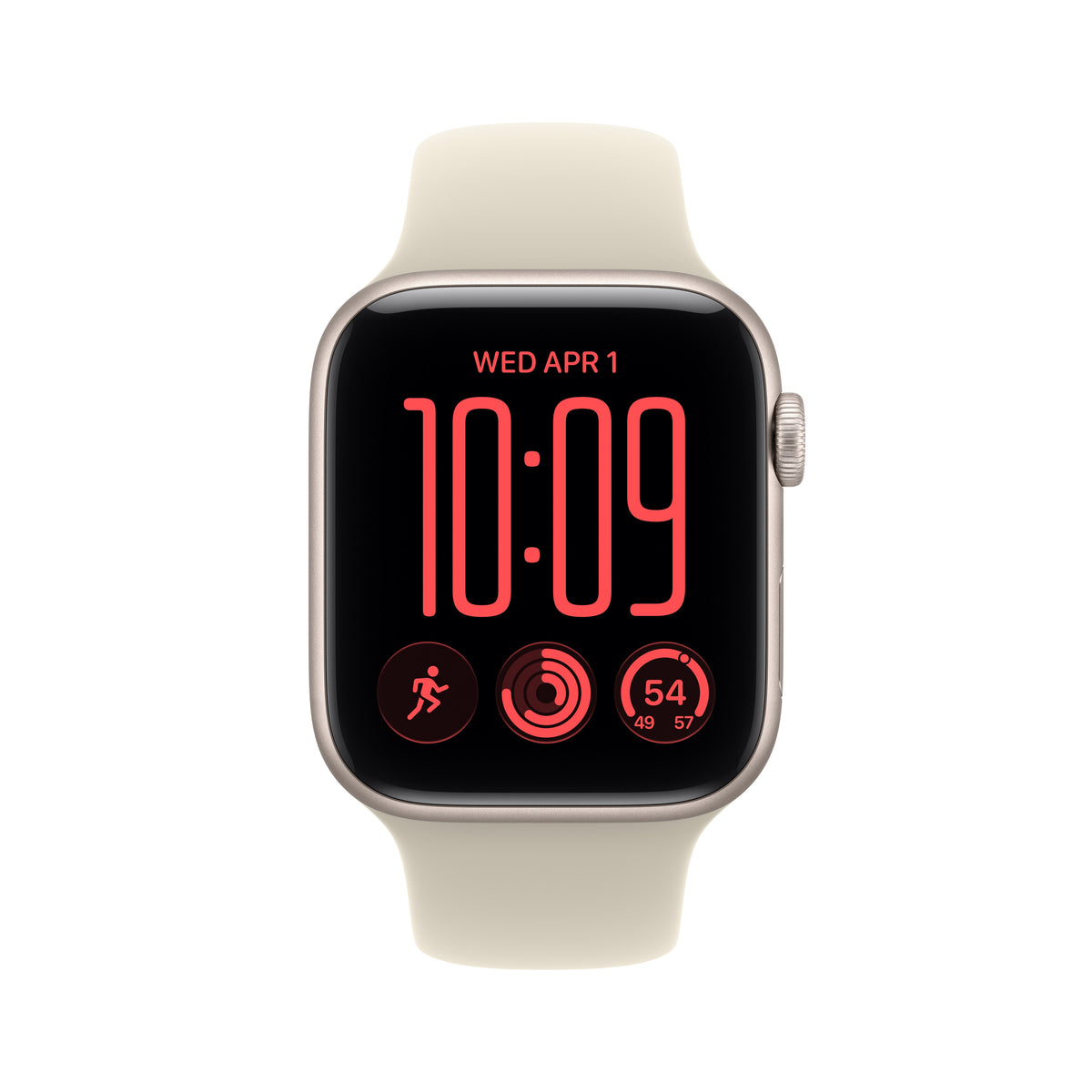 Apple Watch SE 3 GPS, caixa em alumínio luz das estrelas de 44 mm com Bracelete desportiva areia - M/L