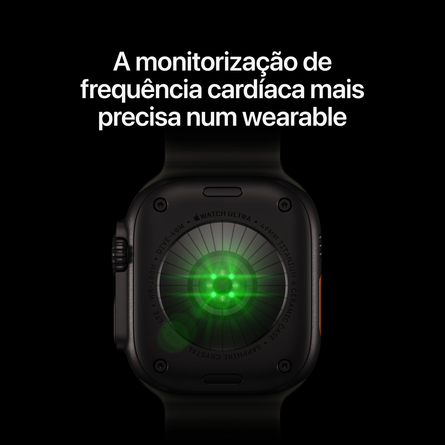 Apple Watch Ultra 4 GPS + Cellular, Caixa em titânio natural de 49 mm com Bracelete Ocean cinzento translúcido
