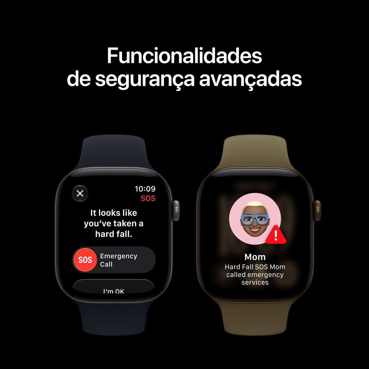Apple Watch Series 12 GPS + Cellular, caixa em alumínio preto de 42 mm com Bracelete desportiva preta - M/L