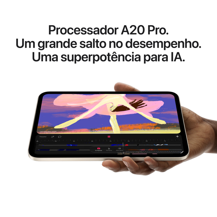 iPad mini Wi-Fi 128 GB Vidro padrão - Luz das estrelas (A20 Pro)