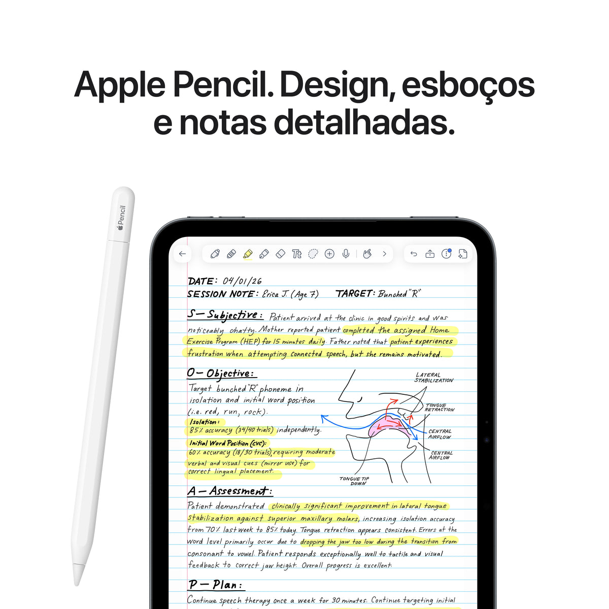 iPad mini Wi-Fi 256 GB Vidro padrão - Luz das estrelas (A20 Pro)