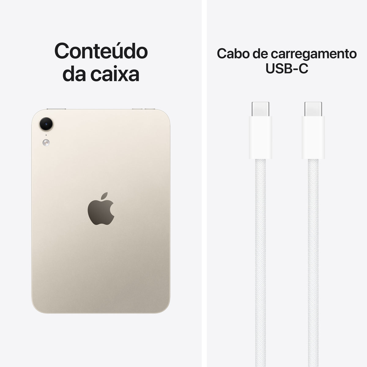 iPad mini Wi-Fi 512 GB Vidro padrão - Luz das estrelas (A20 Pro)