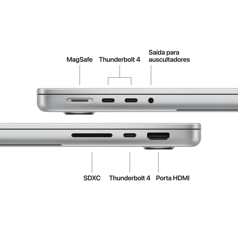 MacBook Pro de 14 polegadas: Processador M6 da Apple com CPU 12‑Core e GPU 12‑Core, 1 TB SSD - Preto sideral
