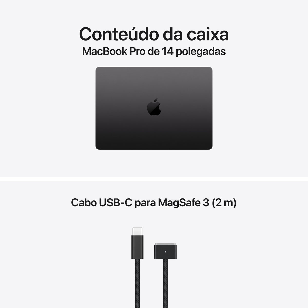 MacBook Pro de 14 polegadas: Processador M6 da Apple com CPU 12‑Core e GPU 12‑Core, 1 TB SSD - Preto sideral