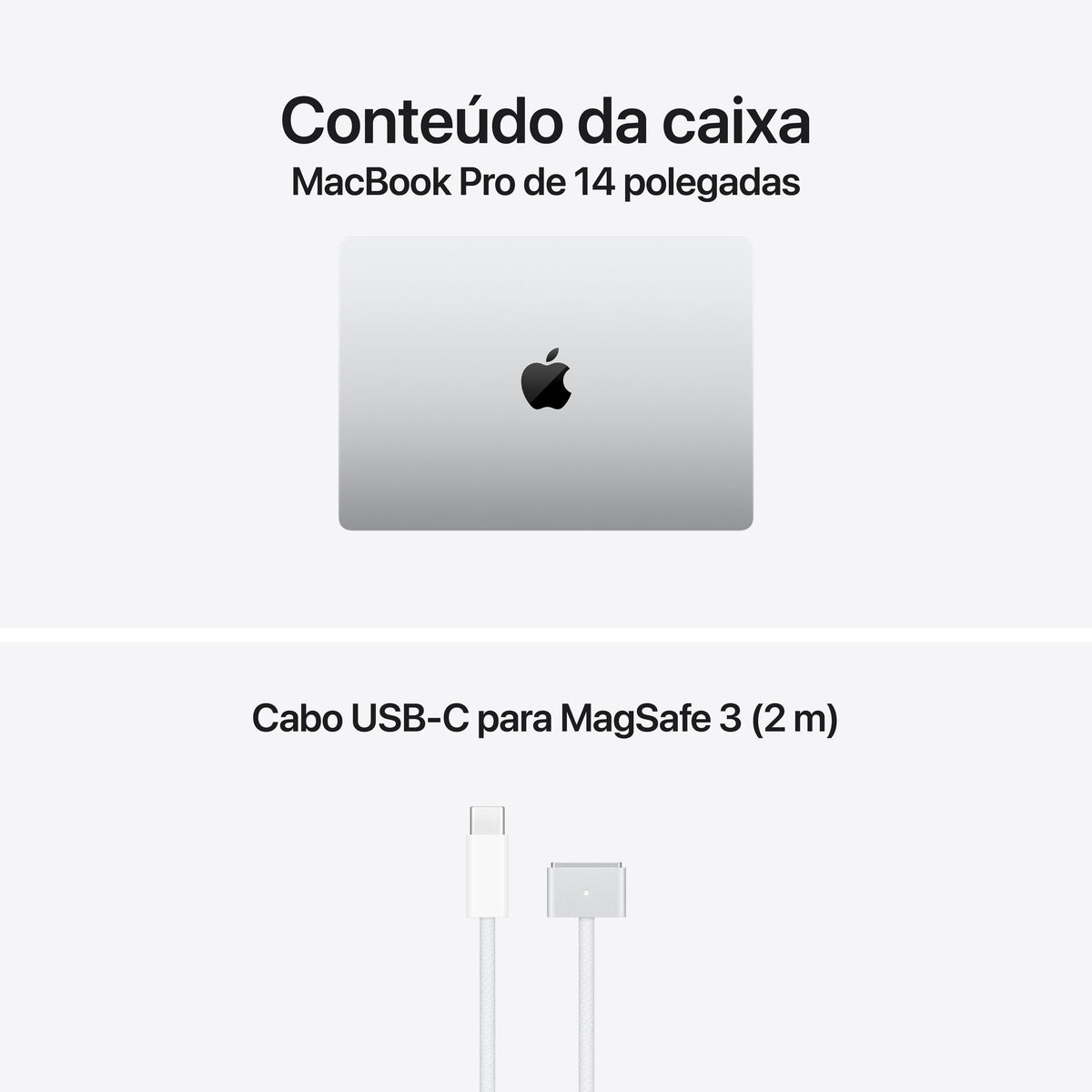 MacBook Pro de 14 polegadas: Processador M6 da Apple com CPU 12‑Core e GPU 12‑Core, 1 TB SSD - Prateado