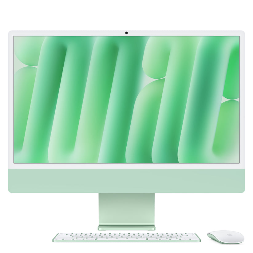 iMac com ecrã Retina 4,5K de 24 polegadas: Processador M6 da Apple com CPU 12‑Core e GPU 12‑Core, Vidro padrão, 24GB ,512 GB SSD - Verde