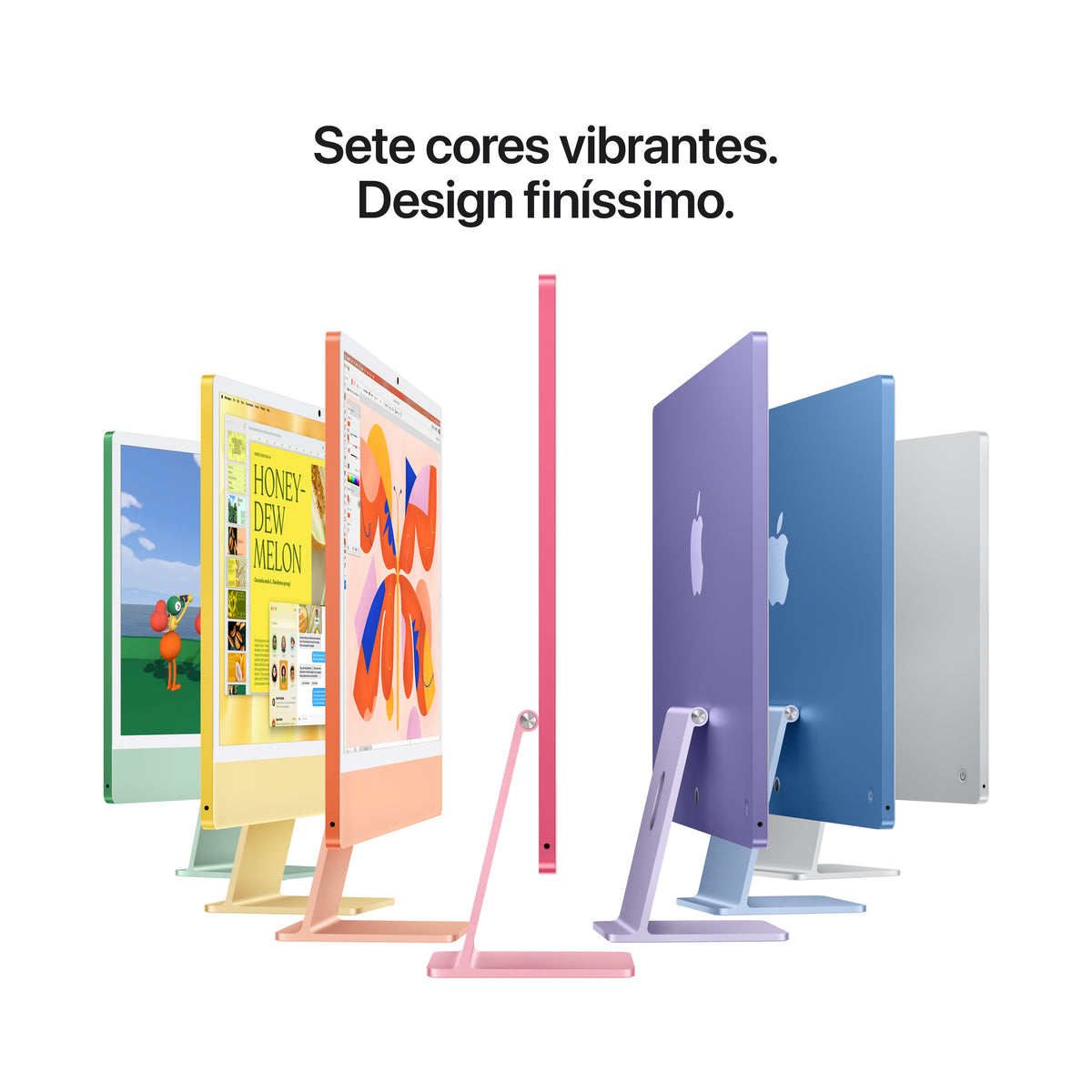 iMac com ecrã Retina 4,5K de 24 polegadas: Processador M6 da Apple com CPU 12‑Core e GPU 12‑Core, Vidro padrão, 24GB ,512 GB SSD - Verde