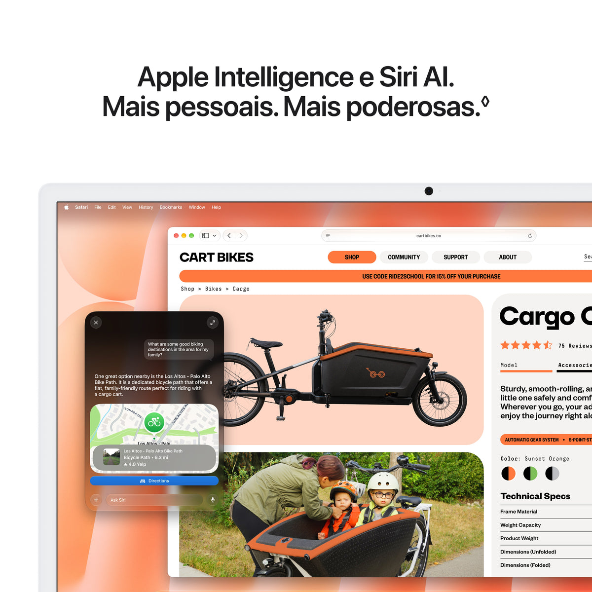 iMac com ecrã Retina 4,5K de 24 polegadas: Processador M6 da Apple com CPU 12‑Core e GPU 12‑Core, Vidro padrão, 24GB ,512 GB SSD - Verde